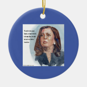 Décoration En Céramique Kamala Harris & Citation