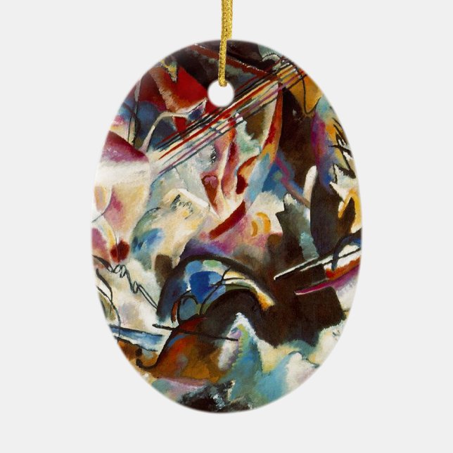 Décoration En Céramique Kandinsky Composition VI Peinture Abstraite (Devant)