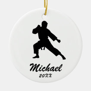 Décoration En Céramique Karate / Taekwondo / judo Noël personnalisé