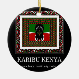 Décoration En Céramique Karibu Kenya Hakuna Matata
