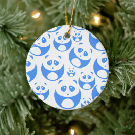 Décoration En Céramique Kawaii Panda bébé bleu et blanc modèle