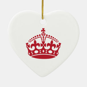 Décoration En Céramique Keep calm red victory crown