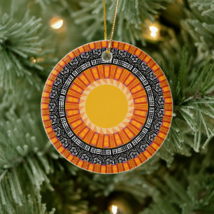 Décoration En Céramique Kente Sun Design
