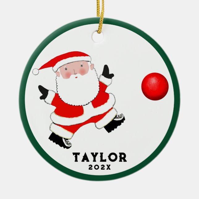 Décoration En Céramique Kickball Noël 2023 Collectible (Devant)