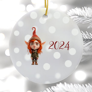 Décoration En Céramique Kidme Ado Noël Elf Ornament en céramique