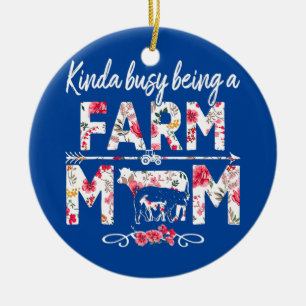 Décoration En Céramique Kinda Occupé Être Une Mère Ferme Drôle Maman Ferme