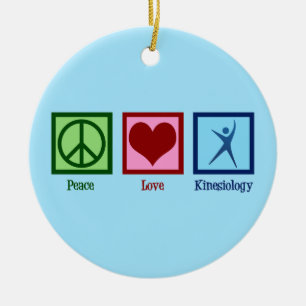 Décoration En Céramique Kinesiologiste Peace Love Kinesiologie