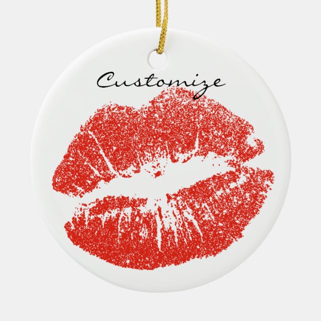 Décoration En Céramique Kissing Red lips (Devant)