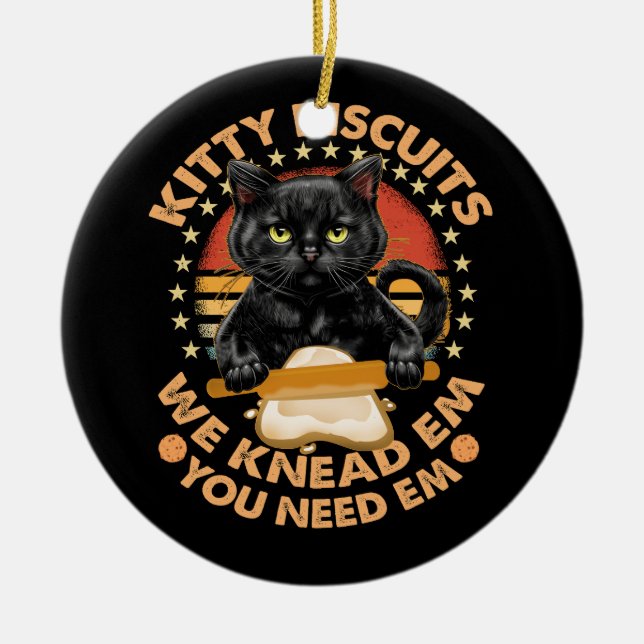 Décoration En Céramique Kitty Biscuits Nous Emmenons Em Vous Avez Besoin D (Devant)