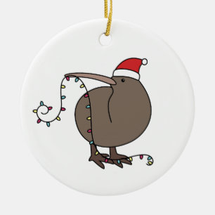 Décoration En Céramique Kiwi Chirstmas