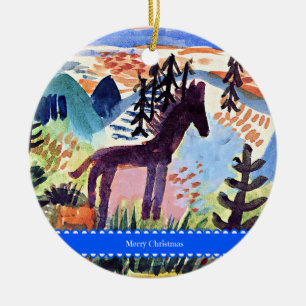 Décoration En Céramique Klee - Le Cheval, Joyeux Noël,