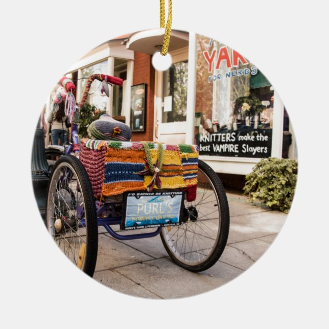 Décoration En Céramique Knit un, maille deux (Devant)