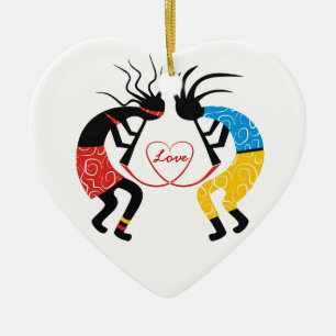 Décoration En Céramique Kokopelli Love