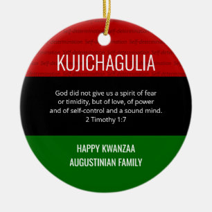 Décoration En Céramique KUJICHAGULIA Kwanzaa