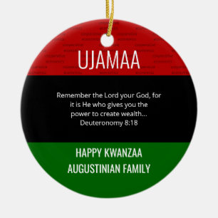 Décoration En Céramique Kwanzaa UJAMAA