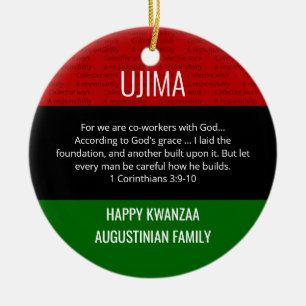 Décoration En Céramique Kwanzaa UJIMA