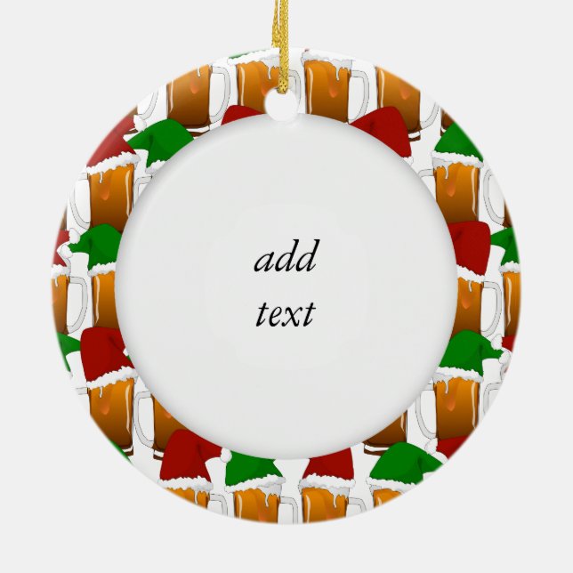 Décoration En Céramique La bière de Noël (Dos)