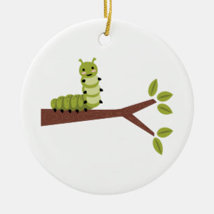 Décoration En Céramique La Caterpillar Sur L'Arbre