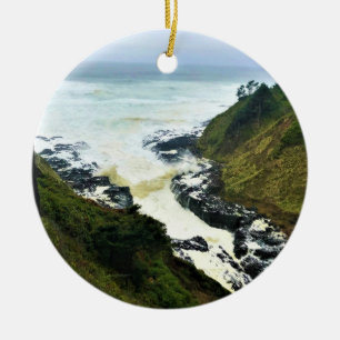 Décoration En Céramique La Churn de Devil, le cap Perpetua, l'Oregon Coast