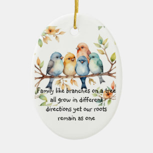 Décoration En Céramique La famille comme des branches sur un arbre Dire Oi