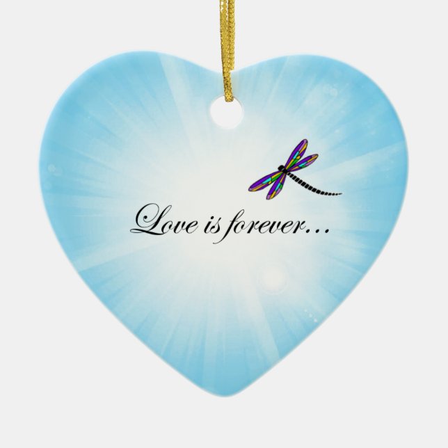 Décoration En Céramique La libellule "AMOUR est Forever " (Devant)