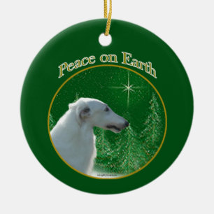 Décoration En Céramique La paix de Borzoi