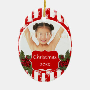 Décoration En Céramique La photo de Noël PERSONNALISENT