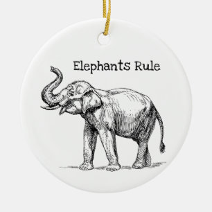 Décoration En Céramique La règle des éléphants