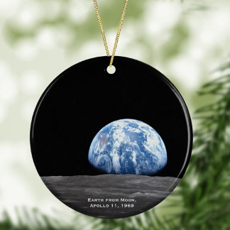 Décoration En Céramique La Terre se lève sur la Lune, Apollo 11, Noël 1969