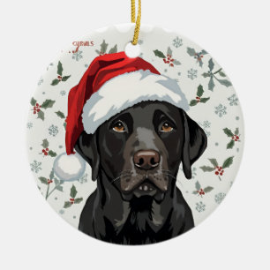Décoration En Céramique Labrador noir