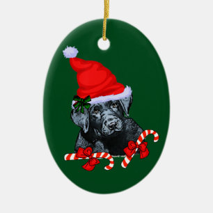 Décoration En Céramique Labrador Retriever Christmas