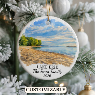 Décoration En Céramique Lac Érié personnalisé, Pennsylvanie sur mesure