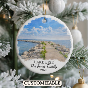 Décoration En Céramique Lac Érié personnalisé, Pennsylvanie sur mesure