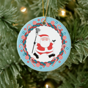Décoration En Céramique Lacrosse Noël Collectible
