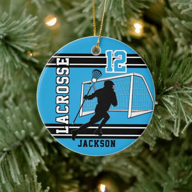 Décoration En Céramique Lacrosse 🥍 Sport - Bleu Bébé (Arbre)