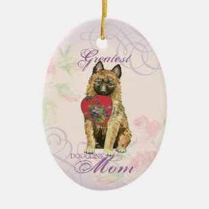 Décoration En Céramique Laekenois Heart Mom Ceramic Ornament