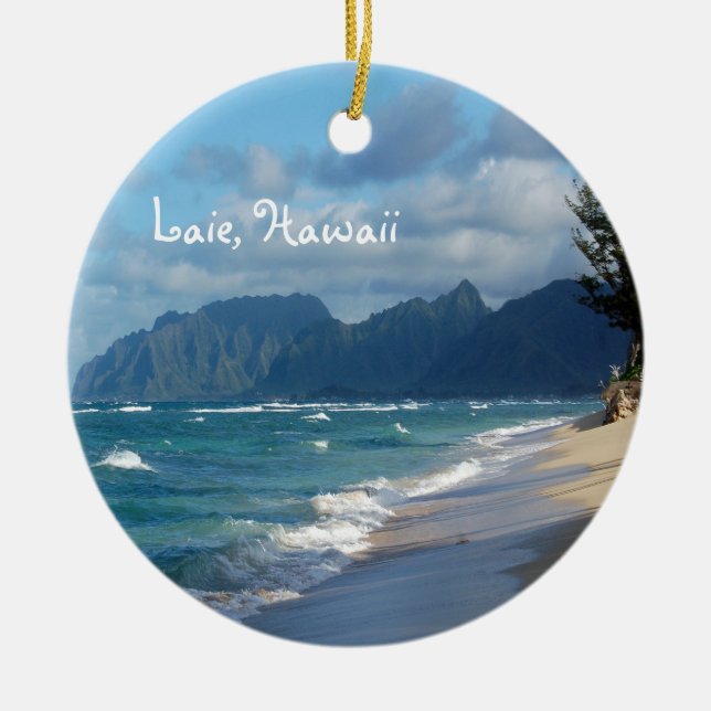Décoration En Céramique Laie Beach, Hawaii (Devant)