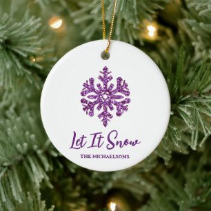 Décoration En Céramique Laisser neiger Flèche-neige pourpre