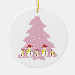 Décoration En Céramique Laisser neiger l'ornement de Noël personnalisé