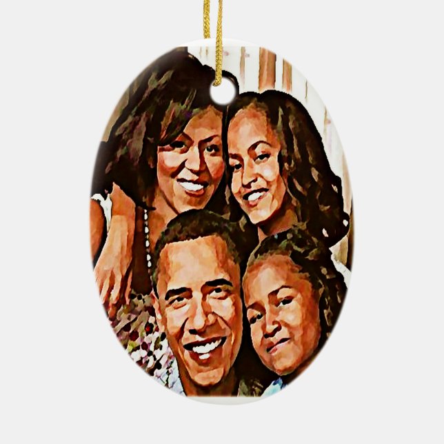 Décoration En Céramique L'amour d'Obama_ (Dos)