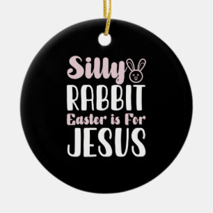 Décoration En Céramique Lapin bête de Pâques est pour Jésus Vacances de Pâ