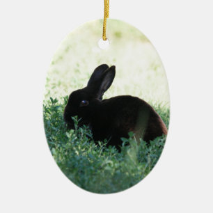 Décoration En Céramique Lapin noir de Lil