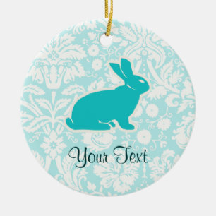 Décoration En Céramique Lapin turquoise