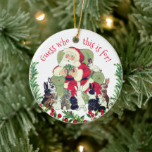 Lapins de père Noël et lapin personnalisés Cadeau