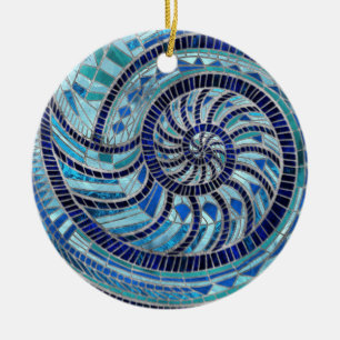 Décoration En Céramique L'art mosaïque de Nautilus Shell