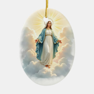 Décoration En Céramique L'Assomption de Marie que la paix et les bénédicti