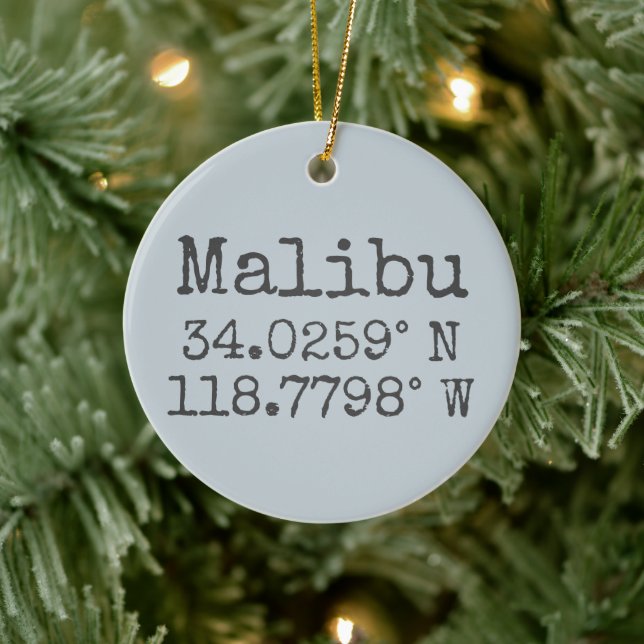 Décoration En Céramique Latitude et longitude de Malibu (Arbre)