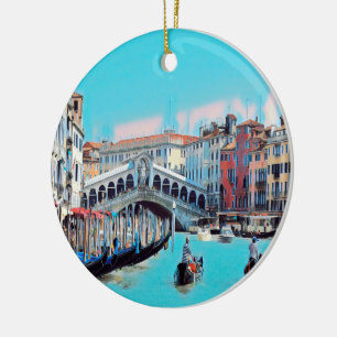 Décoration En Céramique ldp VENICE - gondolas - rialto -