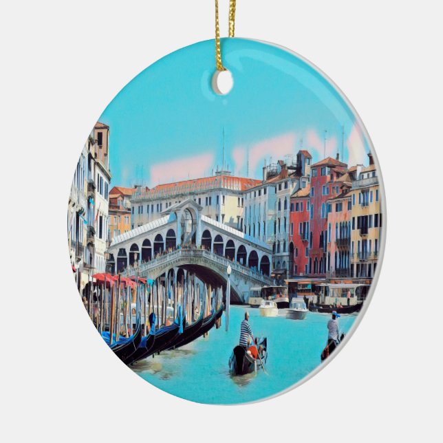 Décoration En Céramique ldp VENICE - gondolas - rialto - (Gauche)