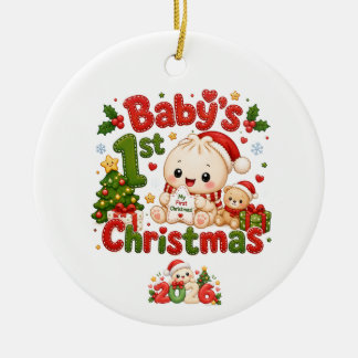 Décoration En Céramique Le 1er Noël de bébé